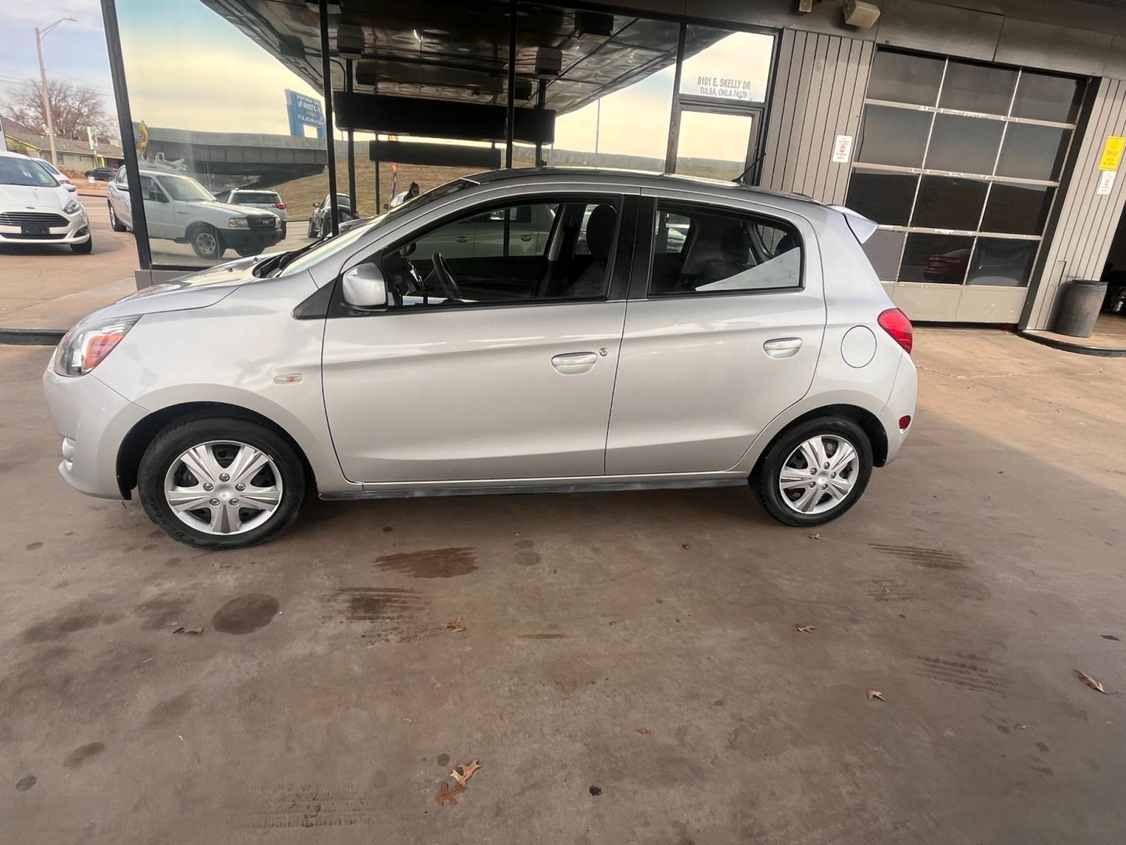 2015 SILVER MITSUBISHI MIRAGE DE (ES IN CAN ES (ML32A3HJ5FH) with an 1.2L L3 DOHC engine, located at 8101 E. Skelly Dr., Tulsa, OK, 74129, (918) 592-3593, 36.121891, -95.888802 - Photo #2